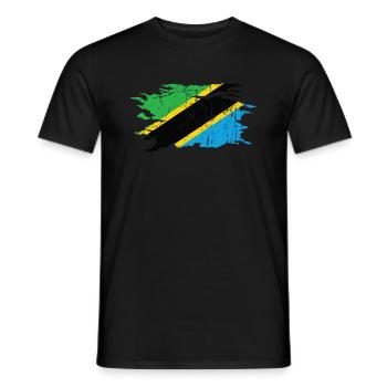 Tanzania - Men's T-Shirt - black - Front - AI Model Male 178 light (178cm)