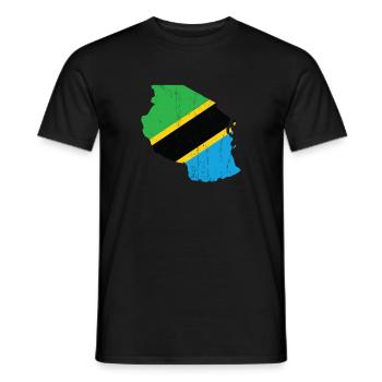 Tanzania - Men's T-Shirt - black - Front - AI Model Male 178 light (178cm)