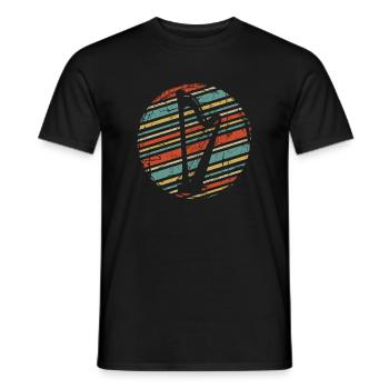 Harp musical instrument player gift idea - Men's T-Shirt - black - Front - AI Model Male 178 light (178cm)