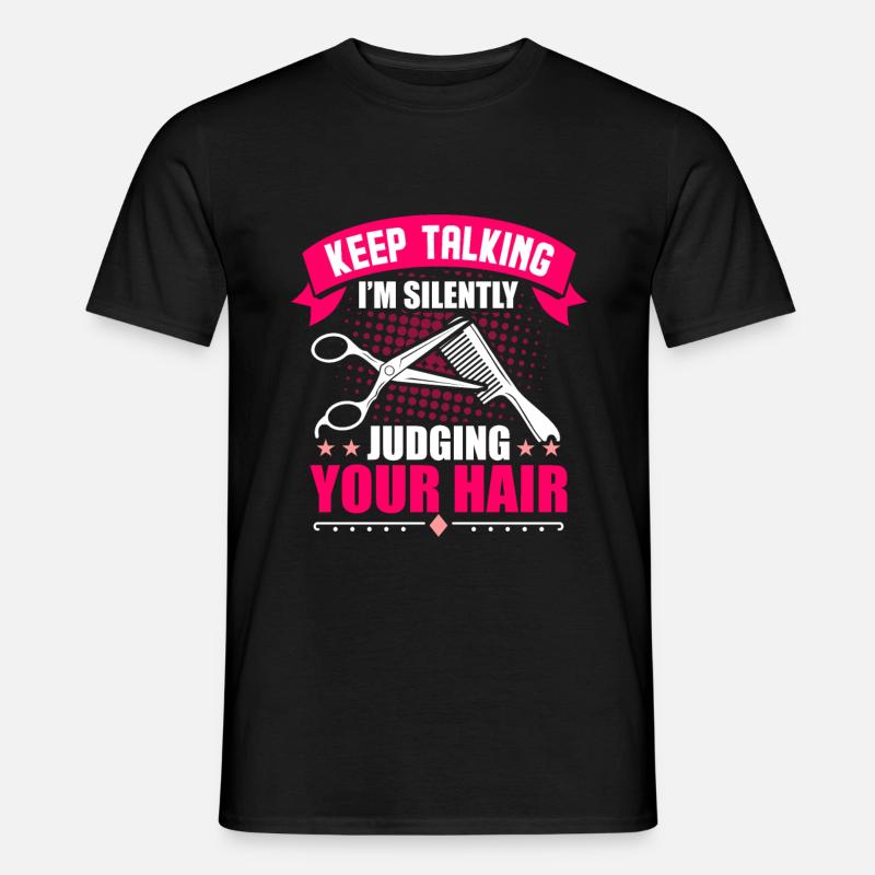 Friseur Geschenk Salon - Männer T-Shirt - Schwarz