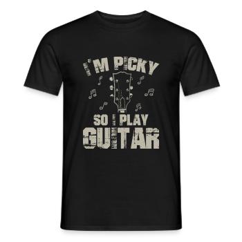 Guitare, jouer, guitare, guitariste, cadeau, bande - T-shirt homme - noir - Devant - AI Model Male 178 light (178cm)