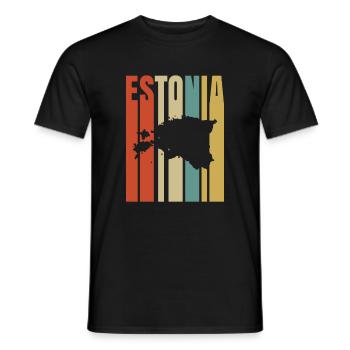 Estonia - Men's T-Shirt - black - Front - AI Model Male 178 light (178cm)