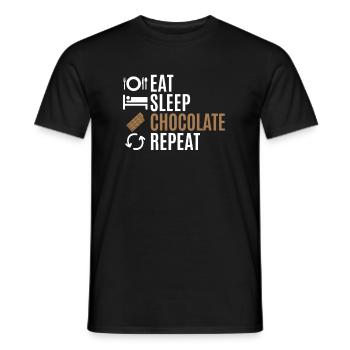 chocolat - T-shirt homme - noir - Devant - AI Model Male 178 light (178cm)
