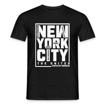 New York - Männer T-Shirt - Schwarz - Vorne - AI Model Male 178 light (178cm)