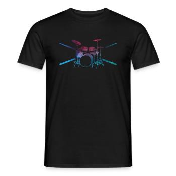 Schlagzeug Schlagzeuger Drummer Geschenk - Männer T-Shirt - Schwarz - Vorne - AI Model Male 178 light (178cm)
