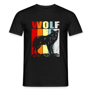 loup - T-shirt homme - noir - Devant - AI Model Male 178 light (178cm)