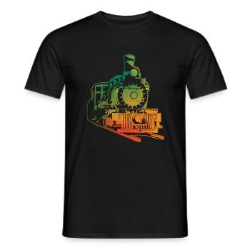 train - Men's T-Shirt - black - Front - AI Model Male 178 light (178cm)