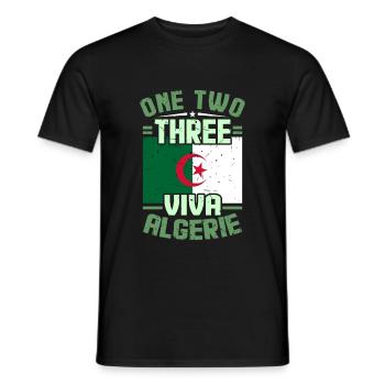 Algeria - Men's T-Shirt - black - Front - AI Model Male 178 light (178cm)