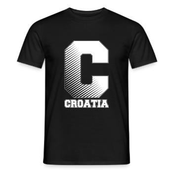 Croatia - Men's T-Shirt - black - Front - AI Model Male 178 light (178cm)