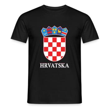 Kroatien Kroatisch Zagreb Geschenk - Männer T-Shirt - Schwarz - Vorne - AI Model Male 178 light (178cm)