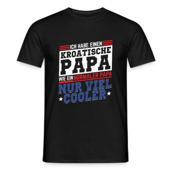 Kroatien Kroatisch Zagreb Geschenk - Männer T-Shirt - Schwarz - Vorne - AI Model Male 178 light (178cm)