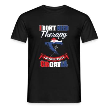Croatia - Men's T-Shirt - black - Front - AI Model Male 178 light (178cm)
