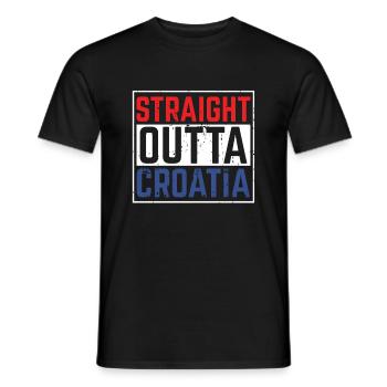Kroatien Kroatisch Zagreb Geschenk - Männer T-Shirt - Schwarz - Vorne - AI Model Male 178 light (178cm)