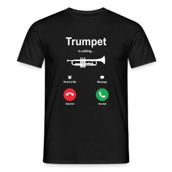 Trumpet - Men's T-Shirt - black - Front - AI Model Male 178 light (178cm)