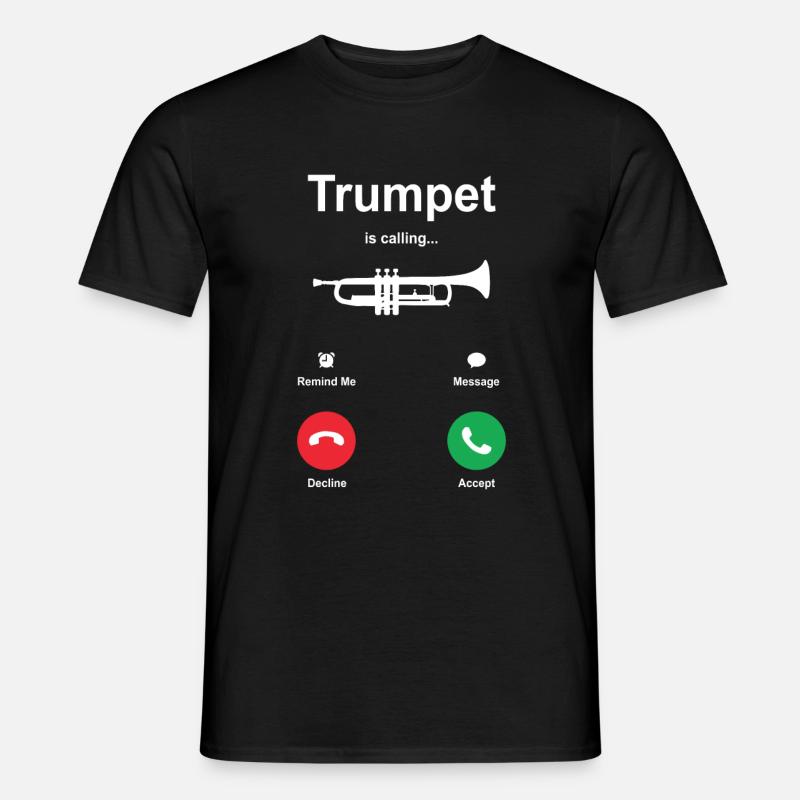Trompete - Männer T-Shirt - Schwarz