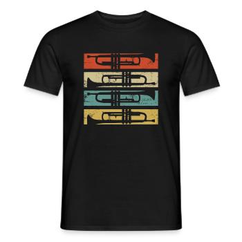 Trumpet Play Trumpet Band Gift - Men's T-Shirt - black - Front - AI Model Male 178 light (178cm)