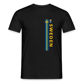 Schweden - Männer T-Shirt - Schwarz - Vorne - AI Model Male 178 light (178cm)