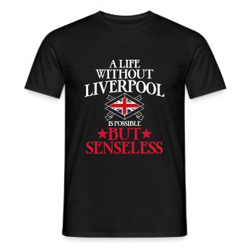 Liverpool - Men's T-Shirt - black - Front - AI Model Male 178 light (178cm)