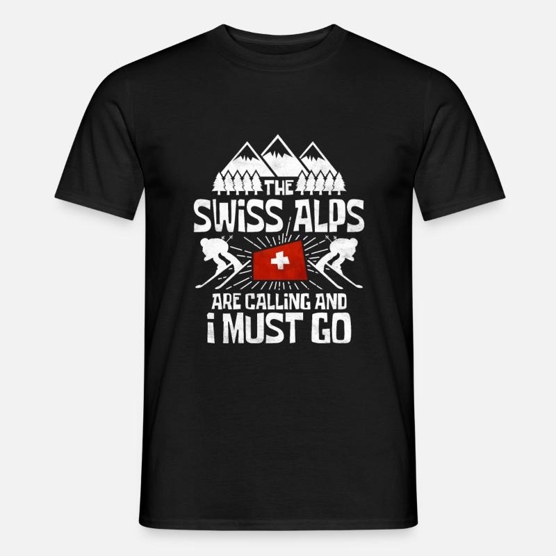 Schweiz Schweizer Geschenkidee - Männer T-Shirt - Schwarz