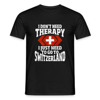 Schweiz Schweizer Geschenkidee - Männer T-Shirt - Schwarz - Vorne - AI Model Male 178 light (178cm)