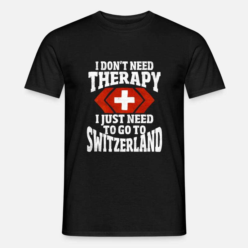Schweiz Schweizer Geschenkidee - Männer T-Shirt - Schwarz