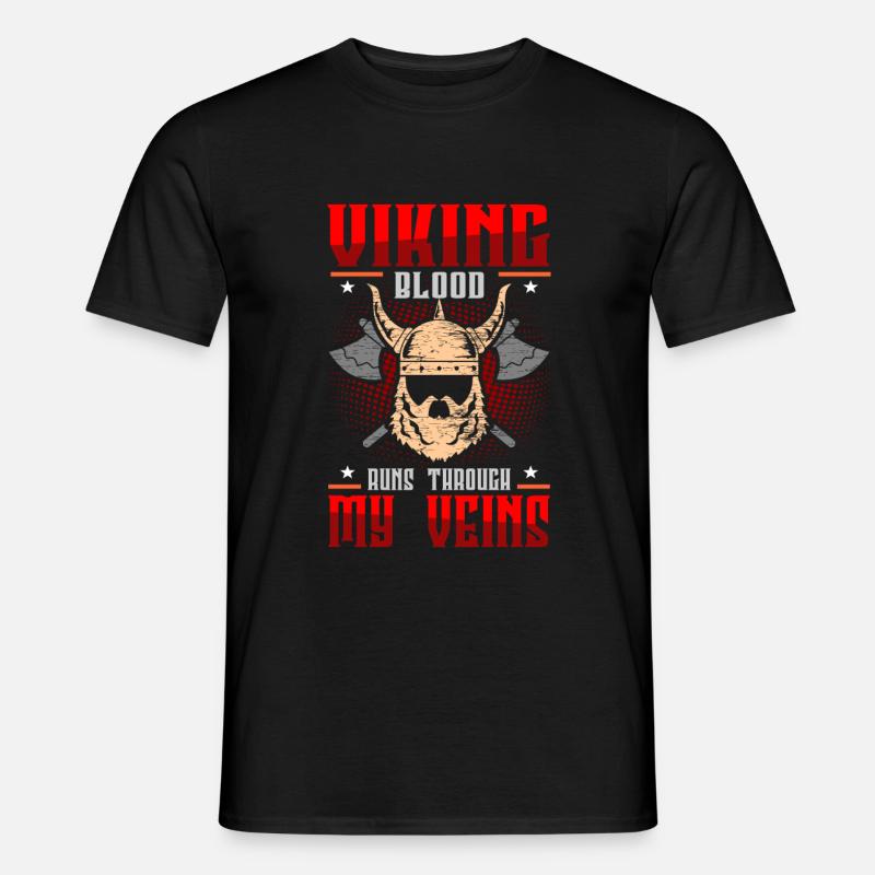 Wikinger Vikings - Männer T-Shirt - Schwarz