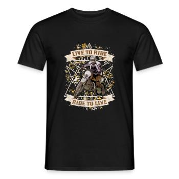 motorcycle - Men's T-Shirt - black - Front - AI Model Male 178 light (178cm)