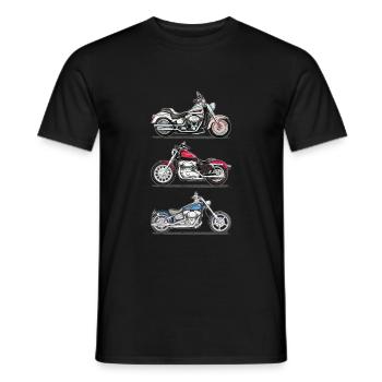 motorcycle - Men's T-Shirt - black - Front - AI Model Male 178 light (178cm)