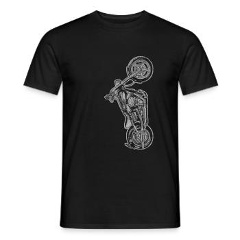 motorcycle - Men's T-Shirt - black - Front - AI Model Male 178 light (178cm)