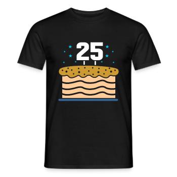 25th birthday - Men's T-Shirt - black - Front - AI Model Male 178 light (178cm)
