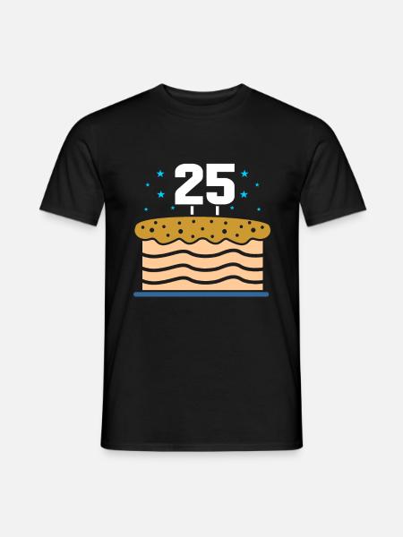 25th birthday - Men's T-Shirt - black