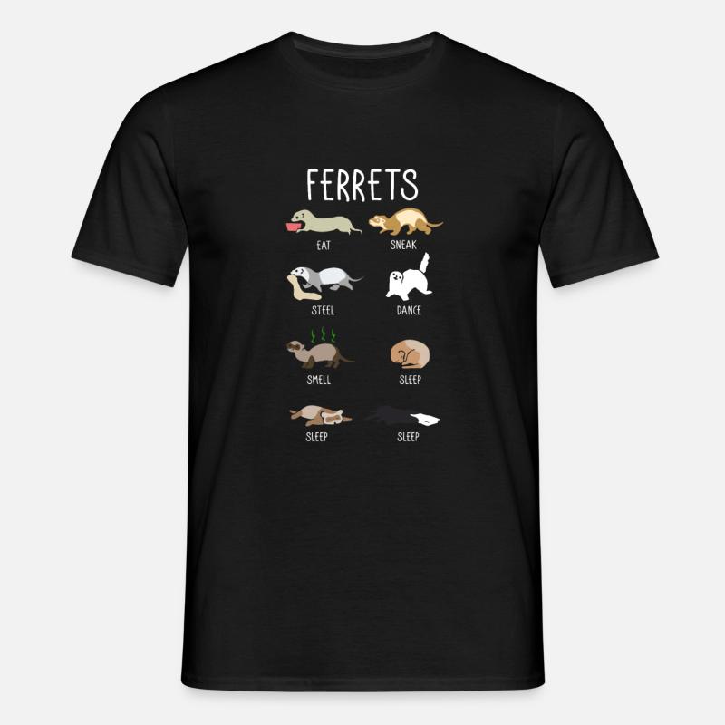 Frettchen - Männer T-Shirt - Schwarz
