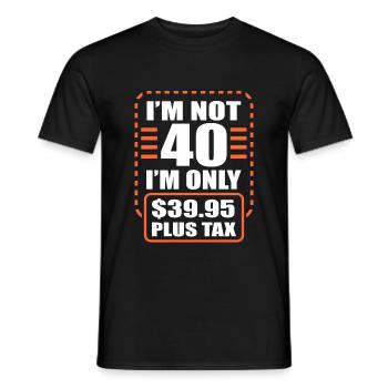 40e anniversaire - T-shirt homme - noir - Devant - AI Model Male 178 light (178cm)