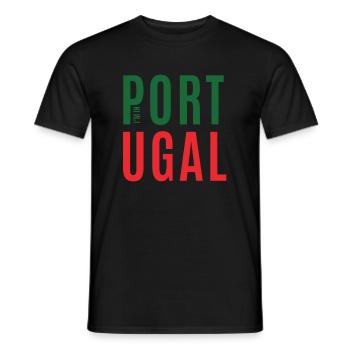 Portugal - Männer T-Shirt - Schwarz - Vorne - AI Model Male 178 light (178cm)