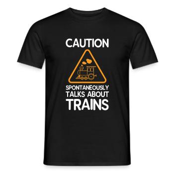 Zug - Männer T-Shirt - Schwarz - Vorne - AI Model Male 178 light (178cm)