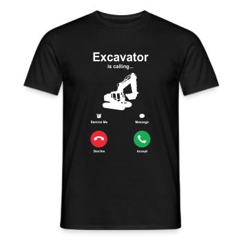 Excavator - Men's T-Shirt - black - Front - AI Model Male 178 light (178cm)