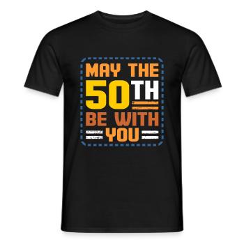 50e anniversaire - T-shirt homme - noir - Devant - AI Model Male 178 light (178cm)