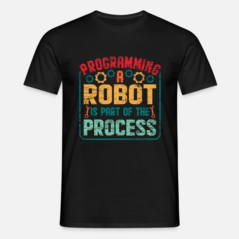 Roboter - Männer T-Shirt - Schwarz