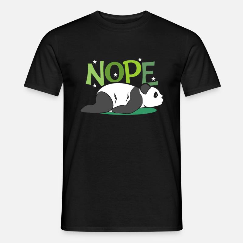 Panda - Männer T-Shirt - Schwarz