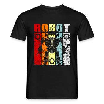 Roboter - Männer T-Shirt - Schwarz - Vorne - AI Model Male 178 light (178cm)