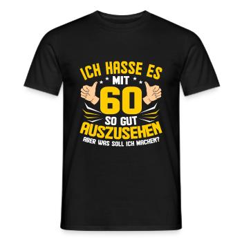 60e anniversaire - T-shirt homme - noir - Devant - AI Model Male 178 light (178cm)