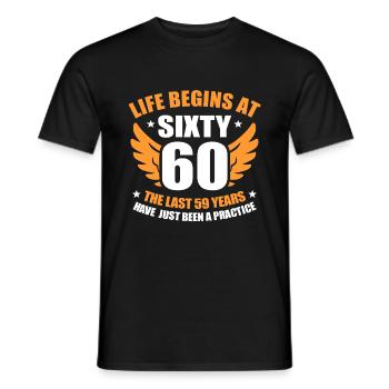 60e anniversaire - T-shirt homme - noir - Devant - AI Model Male 178 light (178cm)