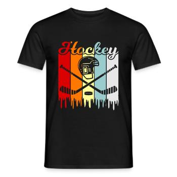 Hockey sur glace - T-shirt homme - noir - Devant - AI Model Male 178 light (178cm)