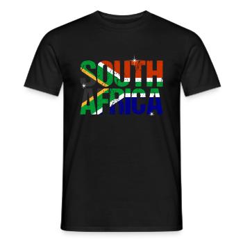 Südafrika - Männer T-Shirt - Schwarz - Vorne - AI Model Male 178 light (178cm)