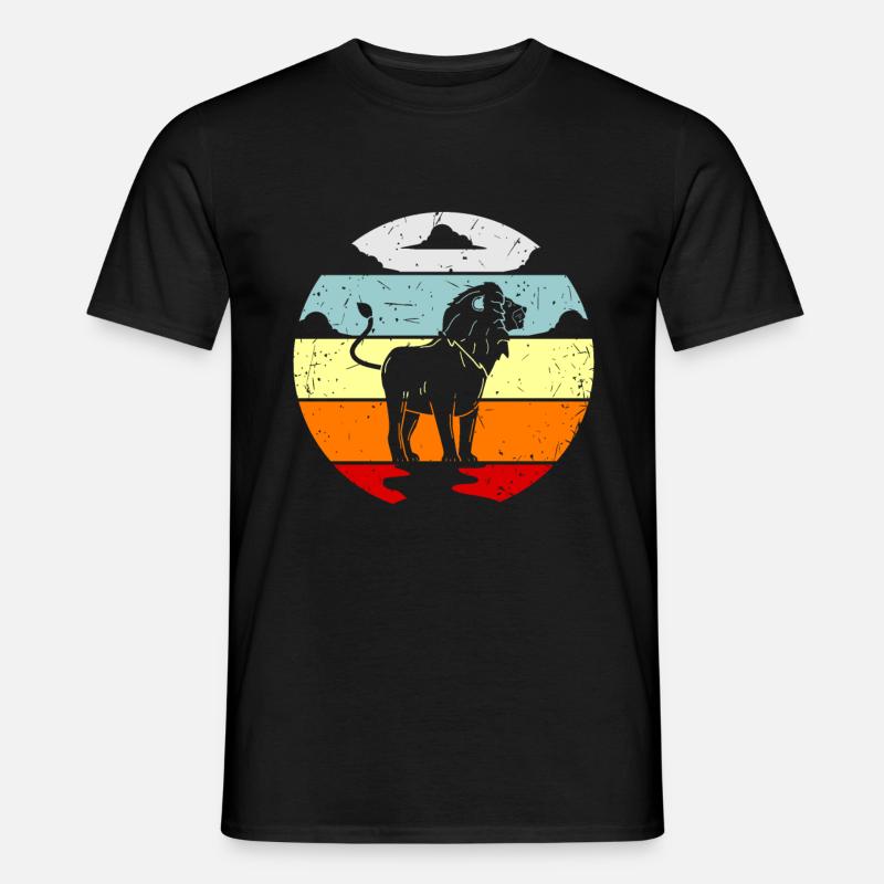 Löwe Löwin Geschenk Geschenkidee - Männer T-Shirt - Schwarz