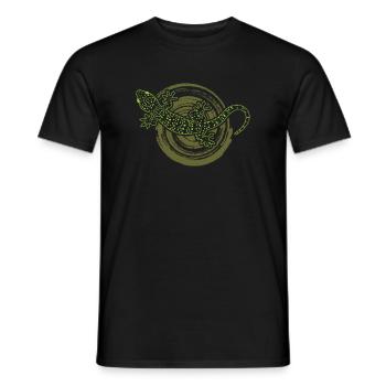Geckos Pet Shirt gift idea - Men's T-Shirt - black - Front - AI Model Male 178 light (178cm)