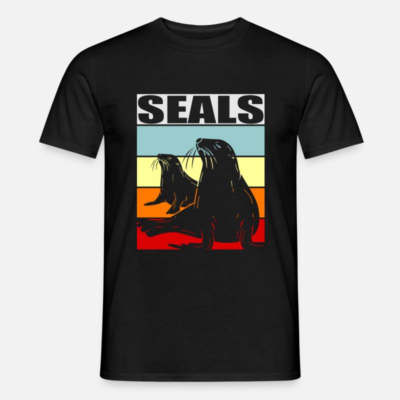 Robbe - Männer T-Shirt - Schwarz