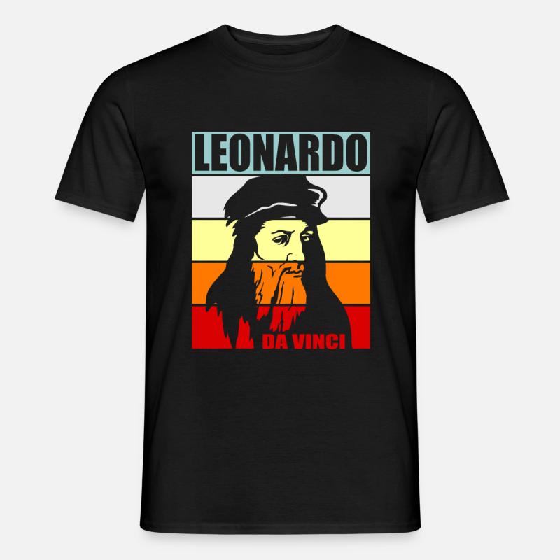 Leonardo da Vinci - Männer T-Shirt - Schwarz