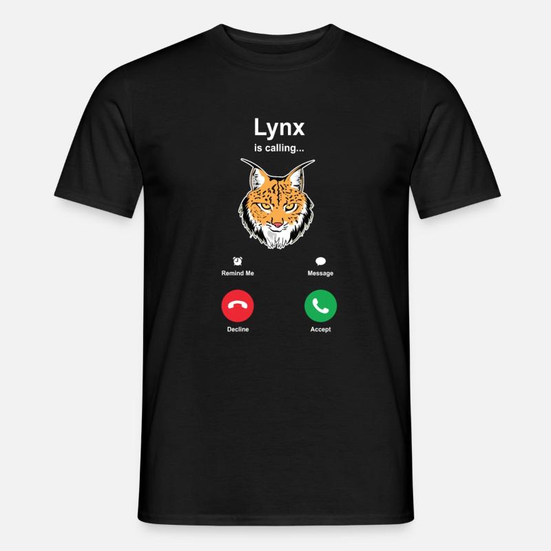 ryś - T-shirt męski - czarny