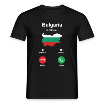 Bulgaria - Men's T-Shirt - black - Front - AI Model Male 178 light (178cm)